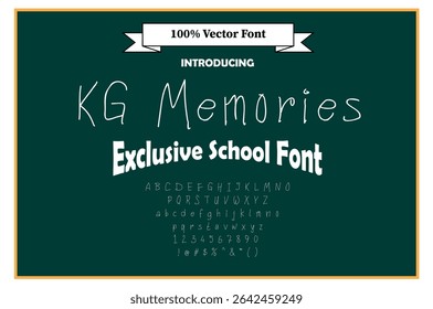 KG Memories | Back to School Fonts | Dotted, Cursive, Handwriting, Tracing and Educational Classroom Fonts for Kids and Teachers