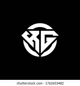 Kg Monogram Logo Diamond Shape Ring Stock Vector (Royalty Free ...