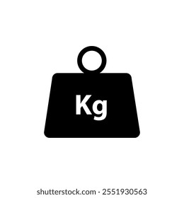 Icono del peso del paquete de KG, ilustración de estilo de moda del peso del kilogramo del Vector para el Web y el App.. eps