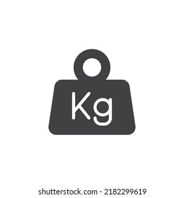 Kg Package Weight Vector Icon Filled Stock Vector (Royalty Free ...