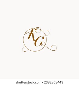 KG símbolo de logotipo de boda único de tu matrimonio y puedes usarlo en tu puesto de boda