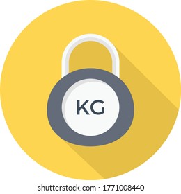 kg vector flat color icon