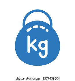 kg vector glyph color icon 