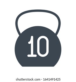 kg vector glyph flat icon 