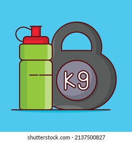 kg Ilustración vectorial en un fondo transparente. Símbolos de calidad superior. Iconos planos de línea vectorial para el diseño de conceptos y gráficos. 