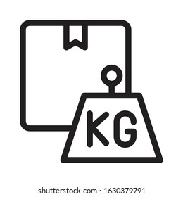 kg vector thin line icon 
