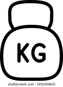 icono de línea delgada vector KG