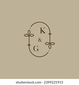 KG Hochzeitslogo in hochqualitativem professionellem Design, das gut in allen Printmedien drucken kann