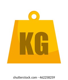 kg weight classic metal vector isolated graphic
