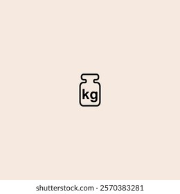 Kg weight icon flat vector design.