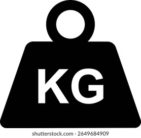 KG Weight Icon – Mass Unit Symbol for Measurement Design