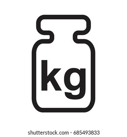 kg weight  icon vector
 