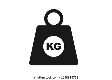 KG Weight icon vector on white background