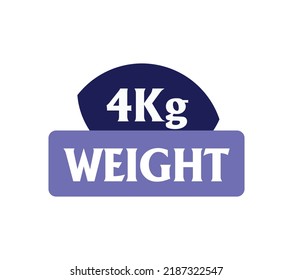 kg weight sign label vector art illustration with awesome font on white background
