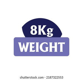 kg weight sign label vector art illustration with awesome font on white background