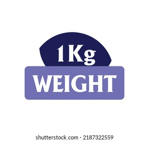 kg weight sign label vector art illustration with awesome font on white background