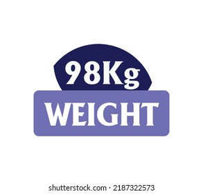 kg weight sign label vector art illustration with awesome font on white background