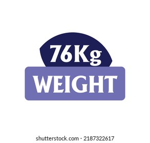kg weight sign label vector art illustration with awesome font on white background