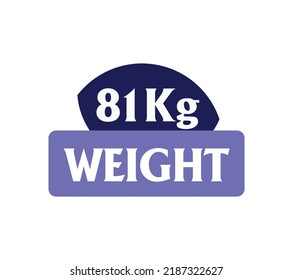 kg weight sign label vector art illustration with awesome font on white background