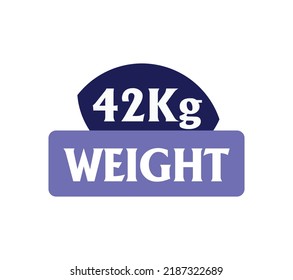 kg weight sign label vector art illustration with awesome font on white background