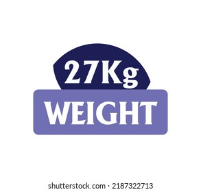 kg weight sign label vector art illustration with awesome font on white background