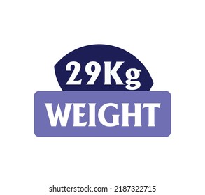 kg weight sign label vector art illustration with awesome font on white background