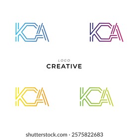 KGA Creative Latter Logo Design. Monogram Design. By Custom Branding Logo. Creative Logo Design. Vector illustration. Modern Design. Logo Template.