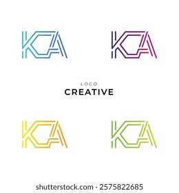 KGA Creative Latter Logo Design. Monogram Design. By Custom Branding Logo. Creative Logo Design. Vector illustration. Modern Design. Logo Template.