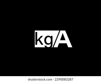 KGA Logo and Graphics design vector art, Icons isolated on black background
