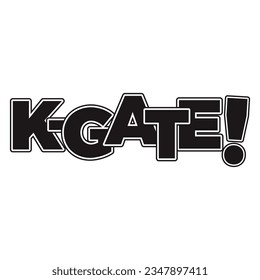 K-Gate Signature Logo Typography Patch V90 Patch Streetwear, Urban, Luxury, Modern Design Patch Commercial Use