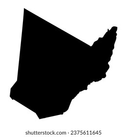 Kgatleng district map, administrative division of Botswana.