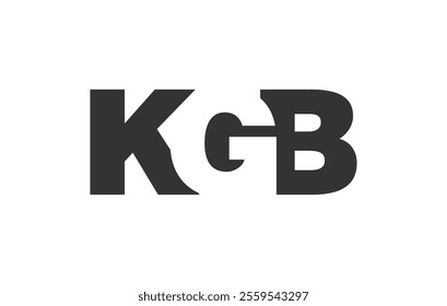 KGB logo design. Initial letter K G B bold font style for tech startups, consulting, corporate branding. Creative company name, headlines typography identity, trendy logotype. Vector illustration.