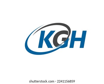 KGH letter creative modern elegant swoosh logo design