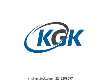 KGK letter creative modern elegant swoosh logo design