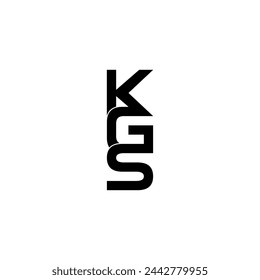 diseño del logotipo del monograma inicial de la letra kgs
