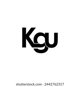 kgu letra inicial monograma logo diseño