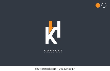  KH Alphabet letters Initials Monogram logo HK, K and H