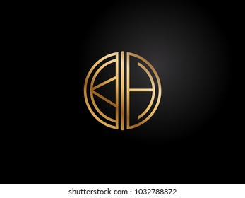 KH circle shape gold color design