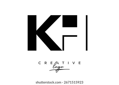 Logotipo creativo minimalista de espacio negativo de KH con monograma moderno para marca y logotipo de marca comercial con letras iniciales Diseño de logotipo para marca.