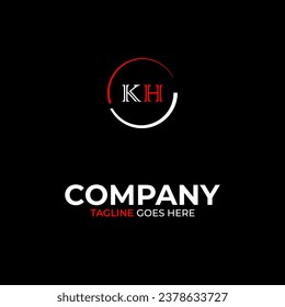 KH creative modern letters logo design template