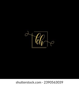 Plantilla de diseño de logotipo para letras modernas creativas de KH