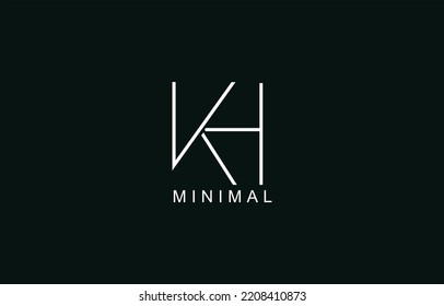 KH or HK Abstract initial monogram letter alphabet logo