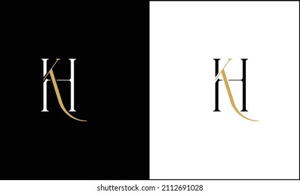 KH, HK Abstract Letters Logo Monogram