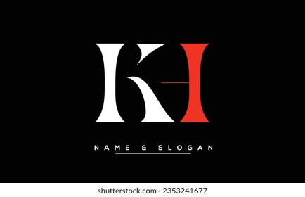 KH,  HK  Abstract  Letters  Logo  Monogram