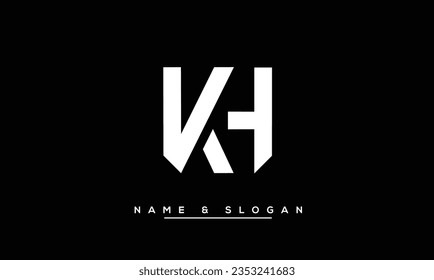 KH,  HK  Abstract  Letters  Logo  Monogram