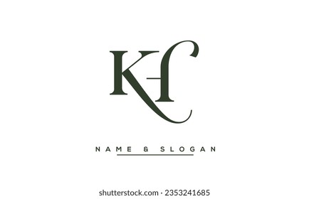 KH,  HK  Abstract  Letters  Logo  Monogram