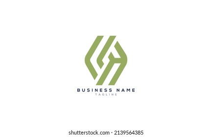 KH, HK, CH, HC, LH, HL, Abstract initial monogram letter alphabet logo design