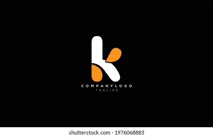 KH HK K AND H Abstract initial monogram letter alphabet logo design