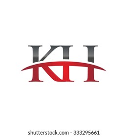 KH initial company red swoosh logo