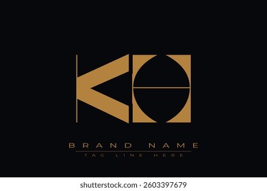 KH initial letter logo design. Letter K and H luxury alphabet letter logo icon template